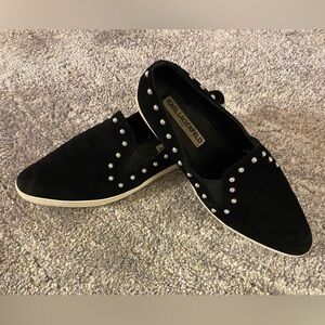 Karl Lagerfield Slip On Faux Pearl Accent Shoes Size 8.5